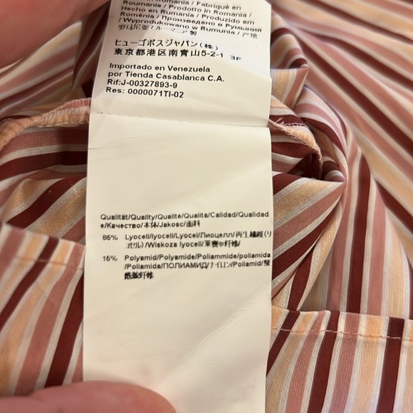 BOSS Detacara Tiered Striped Midi Sundress Spaghetti Straps Size 10 - NWT - Picture 8 of 8